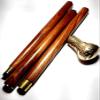 Ganga Nautical Handmade Wooden Folding Walking Stick - 36 INCHES with Round Brass Handle view 1