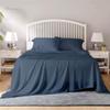 100%-Organic-Cotton | Certified | 800-Thread-Count-Long-Stapple-Cotton |4 PCs| Queen-XL - Mediterranean Blue| Fits Upto 12-Inch-DEEP-Pocket | Breathable Crisp Cool | Luxury Finish | Sustainable view 2