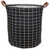 BOOHIT Cotton Fabric Storage Bin,Collapsible Laundry Basket-Waterproof Large Storage Baskets,Toy Organizer,Home Decor(Black Plaid) view 1