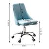 Home Comfortable Swivel Chair, Velvet Sponge Upholstered Bedroom Office Chair, Lift Ergonomic Desk Chair view 2