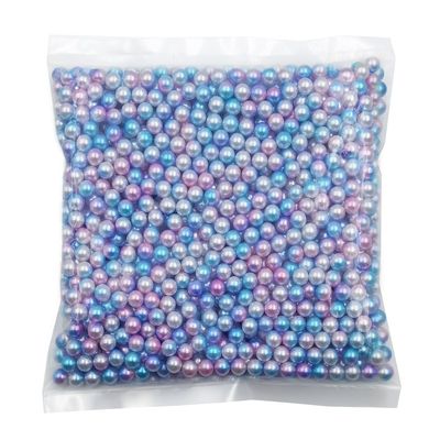 INSPIRELLE 1100 Pieces Gradient Undrilled ABS Art Faux Pearls for Vase Fillers, 8mm Blue-Purle No Hole Makeup Beads Mermaid Imitation Round Pearl Beads for Table Scatter Home Wedding Decoration