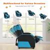 Giantex Kids Recliner, Gaming Recliner Chair with Footrest, Headrest & Lumbar Support, Ergonomic Leather Lounge Chair Toddler Furniture, Adjustable Racing Style Recliner Sofa for Boys Girls, Blue view 4