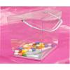 Durapak Supplies 24 PCS 5.5(W) x4(D) x7.5(H) Rope Handle w/Silver Card Bottom, Clear Plastic PVC Boxes for Party Favor Wedding Favor, retail products packaging and display view 1