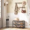 HOOBRO Hall Tree with Bench, Coat Rack Shoe Bench Set, Entryway Shoe Rack with Coat Hooks, Hall Tree Coat Rack, 27.6" L x 11.8" W x 18.1" H, Mud Room, for Foyer, Front Door, Greige BG07MT01 view 2