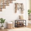 HOOBRO Hall Tree with Bench, Coat Rack Shoe Bench Set, Entryway Shoe Rack with Coat Hooks, Hall Tree Coat Rack, 27.6" L x 11.8" W x 18.1" H, Mud Room, for Foyer, Front Door, Greige BG07MT01 view 3