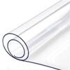 Heat Resistant PVC Protector for Table/Desk Table Pads Table Covers 2-mm Thick Waterproof- (35.4-Inch x 72-Inch, 2-mm Clear) view 2