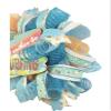 I'd rather be SURFING Beach, Coastal, Tropical Wreath for Front Door Outside or Inside Decorations. Very Full, Made with Turquoise & White Eyelash Mesh & Orange Mesh view 3