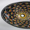 18" TALAVERA SINK oval vessel mexican bathroom handmade ceramic folk art view 3