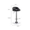360  Swivel 2 PCS Bar Stools Set with Backrest Adjustable Height 71-91 CM Gas Lift and Base for Breakfast Bar Counter Kitchen Black view 2