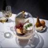 Barski Glass - Cake Stand - and - Dome - with - Gold Rim - and - Gold Knob - for - Cake - Fruit - Cheese - 11.75" Diameter - Made in Europe view 3