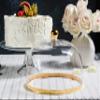 Barski Glass - Cake Stand - and - Dome - with - Gold Rim - and - Gold Knob - for - Cake - Fruit - Cheese - 11.75" Diameter - Made in Europe view 4