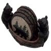 Black Bear Canoe Coaster Holder with 4 Bear Coasters, 7.25 Inches view 1