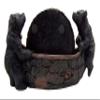 Black Bear Canoe Coaster Holder with 4 Bear Coasters, 7.25 Inches view 4