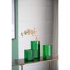 A & B Home 7.75" Green Vintage Inspired Rectangular Glass Vase view 2