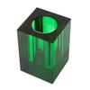 A & B Home 7.75" Green Vintage Inspired Rectangular Glass Vase view 4