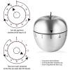 UD Apple Kitchen Timer Cute Manual, Stainless Steel Metal Mechanical Visual Countdown Cooking Timer with Loud Alarm for Kitchen Cooking Baking Sports Kids (Apple), A003 view 3