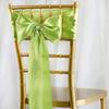 10 Pc 12 x 108 inch Long Charmeuse Satin Table Runners Bright Shiny Satin Silk and Smooth Fabric Runners for Table Decorations Great for Birthday Parties,Baby Shower Banquet Wedding - Apple Green view 4