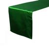 10 Pc 12 x 108 inch Long Charmeuse Satin Table Runners Bright Shiny Satin Silk and Smooth Fabric Runners for Table Decorations Great for Birthday Parties,Baby Shower Banquet Wedding - Green view 1