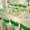 10 Pc 12 x 108 inch Long Charmeuse Satin Table Runners Bright Shiny Satin Silk and Smooth Fabric Runners for Table Decorations Great for Birthday Parties,Baby Shower Banquet Wedding - Green view 2