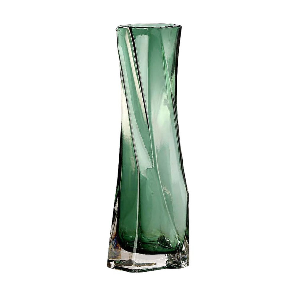 ABOOFAN Modern Glass Vase Crystal Clear Flower Vase Decorative Centerpiece Vase Desktop Decoration for Home Office Wedding