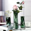 ABOOFAN Modern Glass Vase Crystal Clear Flower Vase Decorative Centerpiece Vase Desktop Decoration for Home Office Wedding view 2