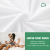 California King Size Waterproof Mattress Cover, Premium Terry Top Mattress Cover, Breathable, Noiseless, Cooing & Machine-Washable Bed Cover with 21" Deep Pocket view 2