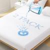 2 Pack King Size Premium Waterproof Mattress Protector, Soft Breathable Mattress Pad, Noiseless Waterproof Bed Cover - Stretch to 21" Fitted Deep Pocket Mattress Protection view 1