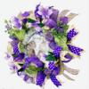 20x20x6 "Welcome Spring" Wreath with 3 DESIGNER ROSE FABRIC EASTER EGGS, Flowers & Ribbon for Front Door Outside or Inside Decorations, Very Full Large Spring Wreath view 4