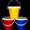 Talisman, Plastic Buckets & Lids, Gallon, 3 Pack, Red Blue & Yellow view 2