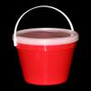 Plastic Buckets & Lids, Gallon, 3 Pack, Red Orange & Blue view 2