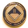 2 Year NA Blue & Gold Diamond Style Recovery, Clean, Medallion, Chip, Coin, Token view 1
