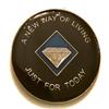 5 Year NA Blue & Gold Diamond Style Recovery, Clean, Medallion, Chip, Token view 2