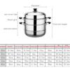 304 Stainless Steel Stock Pot/steamer, With Steamer, Household/Commercial, 3-layer, Thickened, 28-36 Cm, for Gas Stove/induction Cooker (3-15 People) (Size : 30cm) view 2