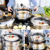 304 Stainless Steel Stock Pot/steamer, With Steamer, Household/Commercial, 3-layer, Thickened, 28-36 Cm, for Gas Stove/induction Cooker (3-15 People) (Size : 28cm) view 4