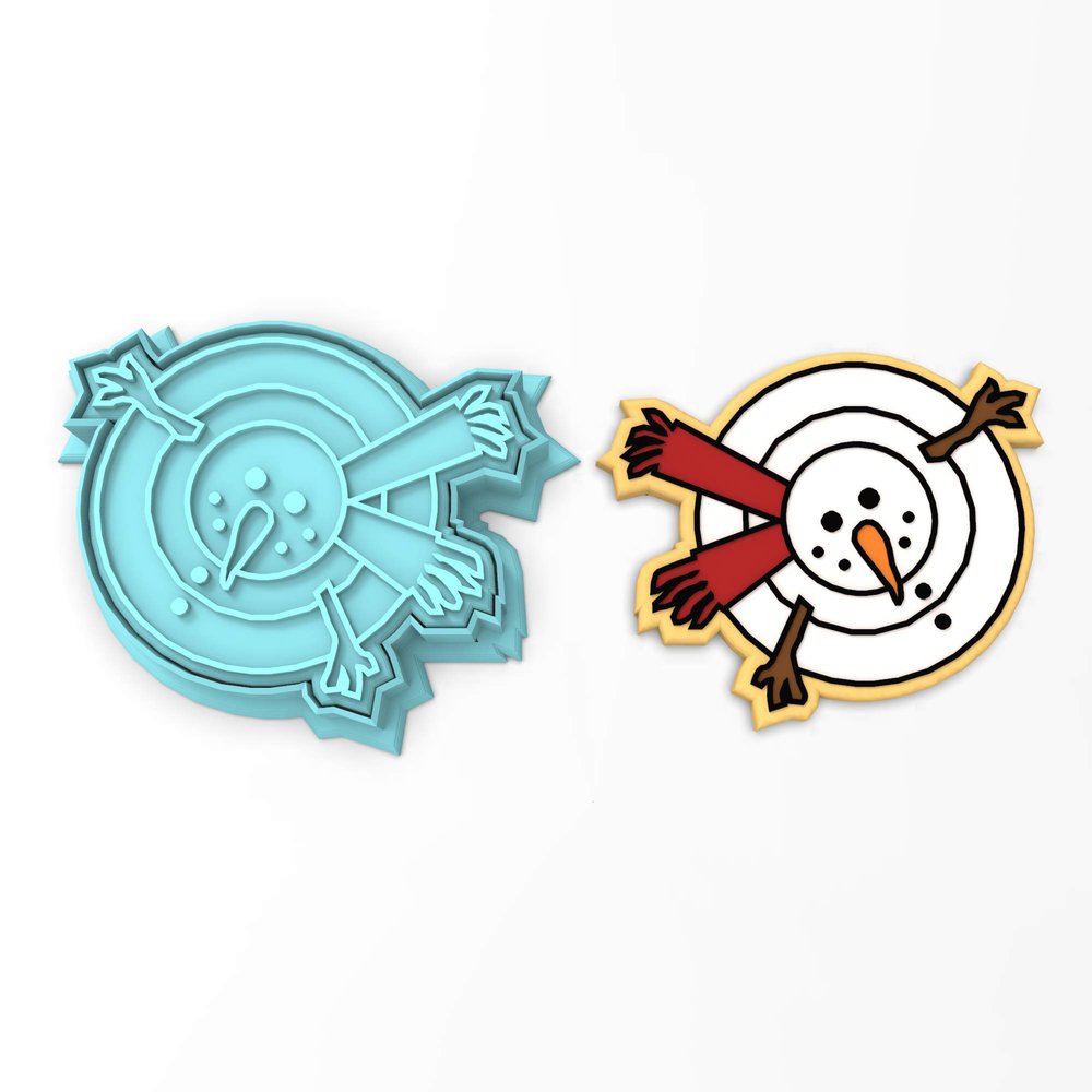 Melted Snowman Cookie Cutter & Stamp