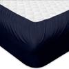 100% Egyptian Cotton 1000 Thread Count Luxury & Ultrasoft 6-Piece Bed Sheet Set (1 Fitted, 1 Flat, 4 Pillowcase) Fits Upto 21-24 Deep Pocket (King Size, Navy Blue Color) Solid Pattern view 3