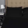 100% Egyptian Cotton 1000 Thread Count Luxury & Ultrasoft 6-Piece Bed Sheet Set (1 Fitted, 1 Flat, 4 Pillowcase) Fits Upto 21-24 Deep Pocket (King Size, Black Color) Solid Pattern view 2