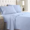 100% Egyptian Cotton 1000 Thread Count Luxury & Ultrasoft 6-Piece Bed Sheet Set (1 Fitted, 1 Flat, 4 Pillowcase) Fits Upto 21-24 Deep Pocket (Queen Size, Light Blue Color) Solid Pattern view 2
