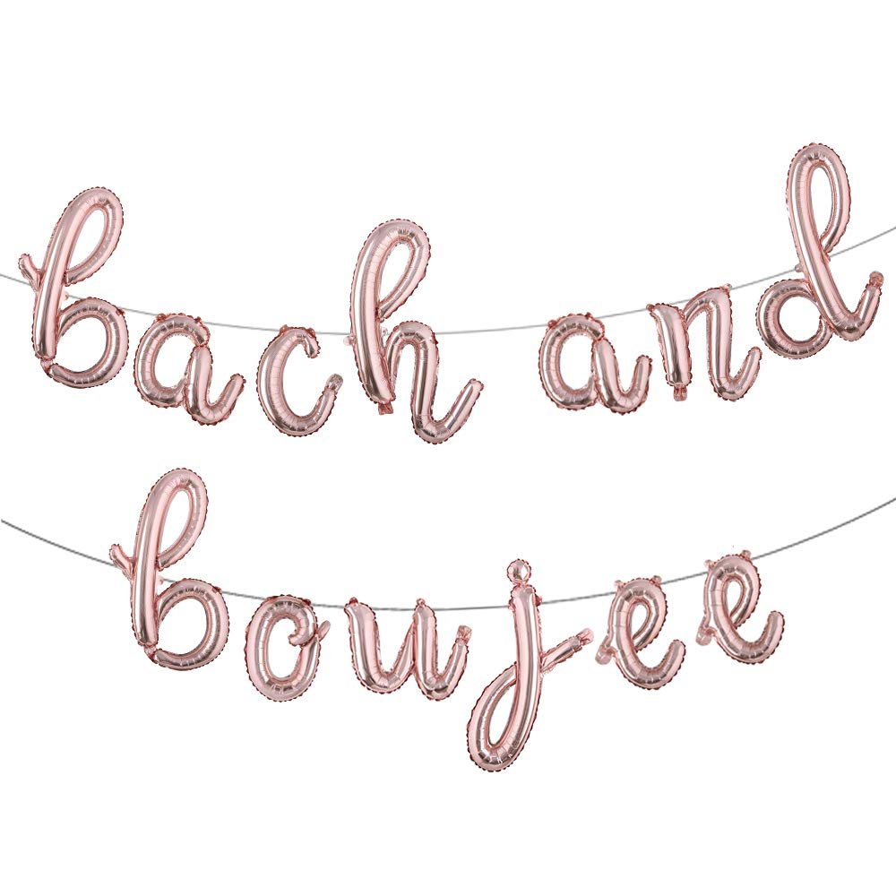 16 inch Bach and Boujee Bach And Boozy Balloons Banner Sign Bachelorette Party Decor Bach Party Decorations Decor Bach Balloons (L BOUJEE ROSE GOLD)