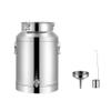 MNSSRN Sealed Barrel with Faucet, 304 Stainless Steel Oil Barrel, Wine Barrel with Lid, Corrosion-Resistant and Rust-Resistant Storage Tank,201 Material,18L view 1