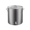MNSSRN Stainless Steel Barrel with Faucet, Round Barrel with Lid, Thick Household Water Storage Barrel, Wine Barrel, Oil Barrel Storage Barrel,18L view 1