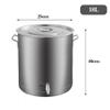 MNSSRN Stainless Steel Barrel with Faucet, Round Barrel with Lid, Thick Household Water Storage Barrel, Wine Barrel, Oil Barrel Storage Barrel,18L view 2