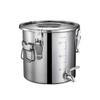 MNSSRN Stainless Steel Sealed Storage Barrel, Thickened Moisture-Proof and Insect-Proof Oil Barrel, Wine Barrel, Milk Barrel, Multi-Function Storage Barrel,with Faucet,10L view 1