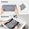 BALEINE Extra Large Storage Tote with Zippers & Carrying Handles, Heavy-Duty Oxford Fabric Moving Bags for Laundry, Space Saving, Storage, Winter Gray view 2