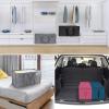BALEINE Extra Large Storage Tote with Zippers & Carrying Handles, Heavy-Duty Oxford Fabric Moving Bags for Laundry, Space Saving, Storage, Winter Gray view 3