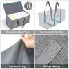 BALEINE Extra Large Storage Tote with Zippers & Carrying Handles, Heavy-Duty Oxford Fabric Moving Bags for Laundry, Space Saving, Storage, Winter Gray view 4