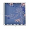 Ambesonne Asian Print Shower Curtain, Eastern Nature Theme Outline Look Blooming Branches and Flowers Illustration, Cloth Fabric Bathroom Decor Set with Hooks, 69" W x 84" L, Violet Blue view 3