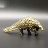 1pcs Mini Antique Bronze Pangolin Statue Ornament, Copper Pangolin Animal Figurines, Miniatures Model Ornaments Desk Decors Accessories Men Gift view 2