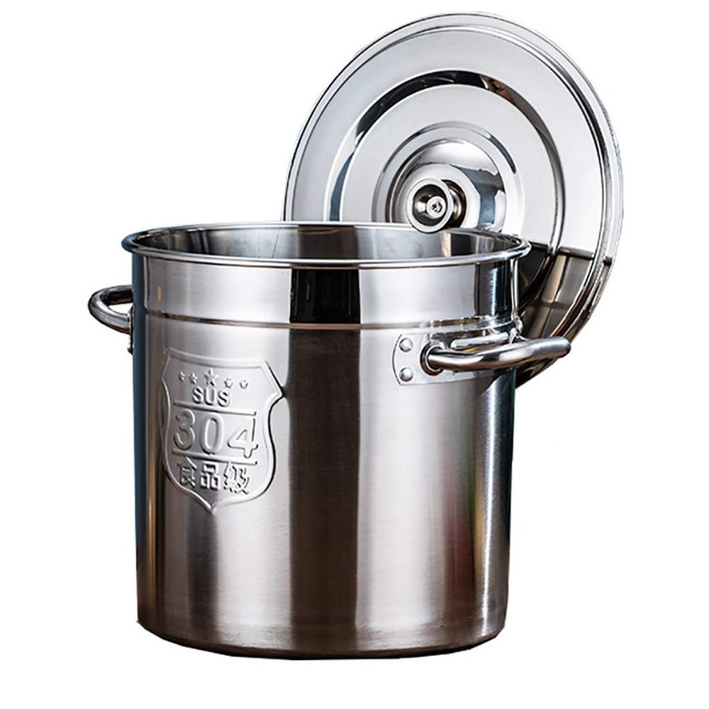 304 Stainless Steel Stock Pot, Commercial/Household Soup Pot/cooking Pot With Lid, (6-83L) For Gas Stove/induction Cooker (Size : 10L)
