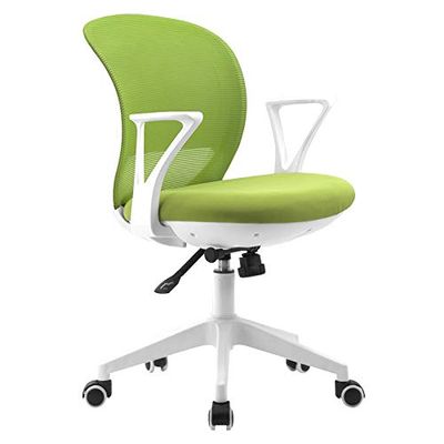 Comfortable Swivel Chair Computer Desk Chair Home Office Ergonomic Swivel Chair Curved Backrest with Mesh Infill, Adjustable Lumbar Support and Armrests, for Home Office Conference Study Room Adjust